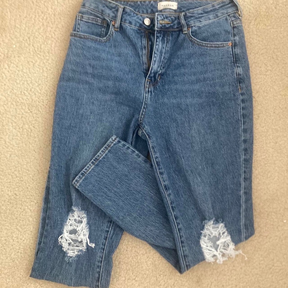 PacSun Blue High Rise Distressed Denim - Picture 3 of 4